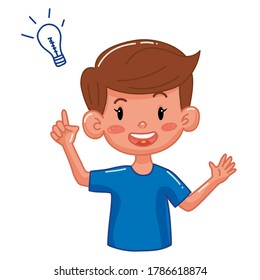 Kid boy with different emotions. Isolated illustration on white background. Vector. Cartoon. Flat. Face expression