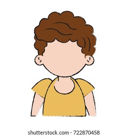 Kid boy faceless
