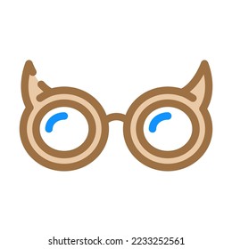 kid boy glasses frame color icon vector. kid boy glasses frame sign. isolated symbol illustration