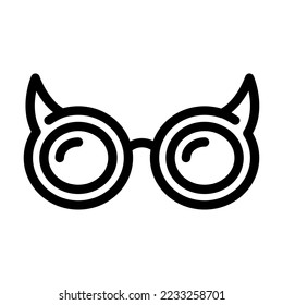 kid boy glasses frame line icon vector. kid boy glasses frame sign. isolated contour symbol black illustration