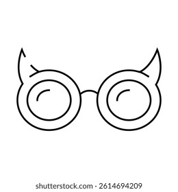 kid boy glasses frame line icon vector. kid boy glasses frame sign. isolated contour symbol black illustration