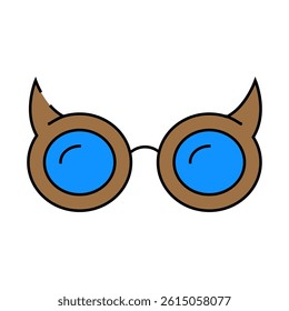 kid boy glasses frame line icon vector. kid boy glasses frame sign. isolated symbol illustration
