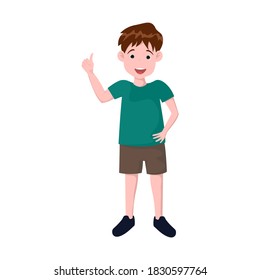 Kid boy isolated on background. Vector illustration design.