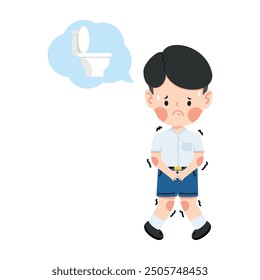 El niño necesita usar el baño