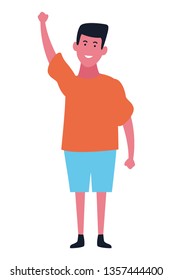 Kid boy smiling cartoon