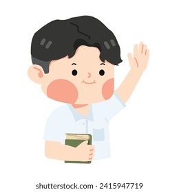 Caricatura de Levantando la mano