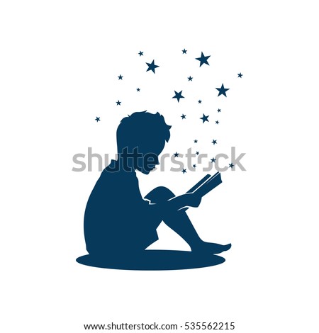 Kid Boy Study Learning Reading Book Looking for Inspiration