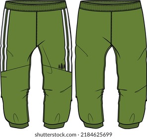 KID BOYS BOTTOM WEAR JOGGER AND TROUSER VECTOR FRONT AND BACK VECTOR