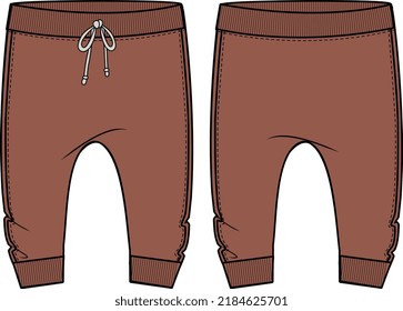 KID BOYS BOTTOM WEAR JOGGER AND TROUSER VECTOR FRONT AND BACK VECTOR