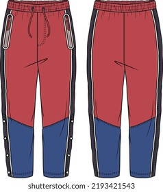 KID BOYS BOTTOM WEAR JOGGERS AND TROSERS FRONT AND BACK VECTOR DESIGN