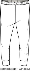 KID BOYS BOTTOM WEAR LEGGING FLAT DESIGN VECTOR