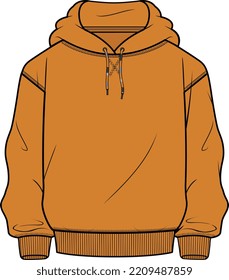 KID BOYS OUTER WEAR HOODIE WITH HOOD VECTOR ILLUSTRATION