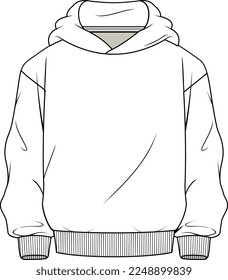 KID BOYS WEAR HOODIE WITH HOOD FLAT DESIGN VECTOR