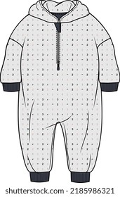 KID BOYS WEAR UTILITY BOILER SUIT ALL IN ONE VECTOR