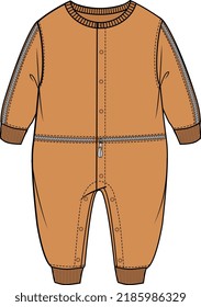 KID BOYS WEAR UTILITY BOILER SUIT ALL IN ONE VECTOR