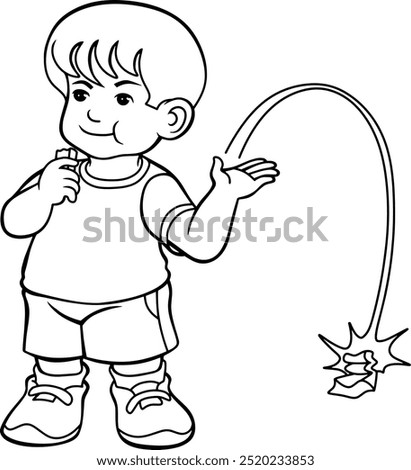 Kid Carelessly Throwing Trash Around