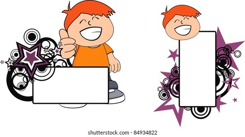 kid cartoon copyspace in vector format