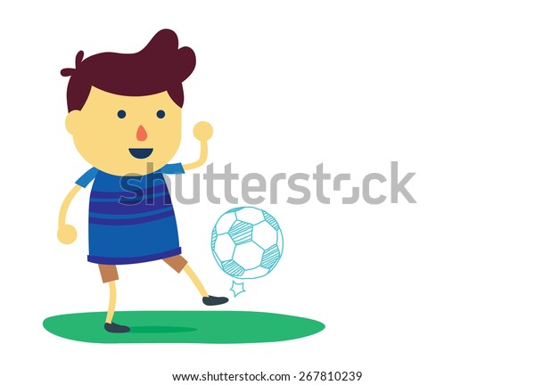 Kid Cartoon Sportswear Juggling Soccer Ball Stock Vector (Royalty Free ...