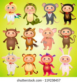 Kid characters Symbols of Years
