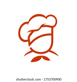 Logotipo sencillo del chef Smart Cute Kid Chef