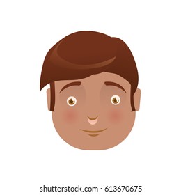 kid child boy avatar head vector icon illustration