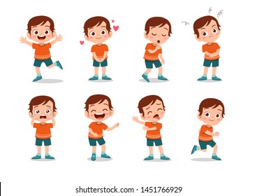 kid child expression vector illustration set bundle - Shutterstock ID 1451766929