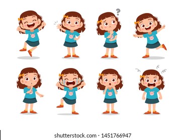 kid child expression vector illustration set bundle - Shutterstock ID 1451766947