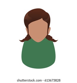 kid child girl avatar faceless