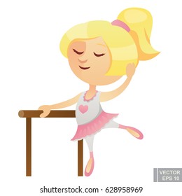 kid child job and profession dream Illustration of cartoon little ballerina