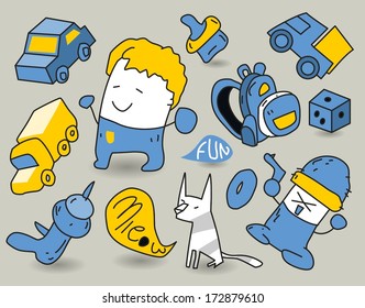Kid and childhood set