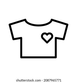 Kind kleidet. einfaches E-Commerce-Icon-Design, das am besten für Banner, Flayer oder Web-Anwendungen verwendet wird. Bearbeitbarer Strich mit EPS10-Dateiformat