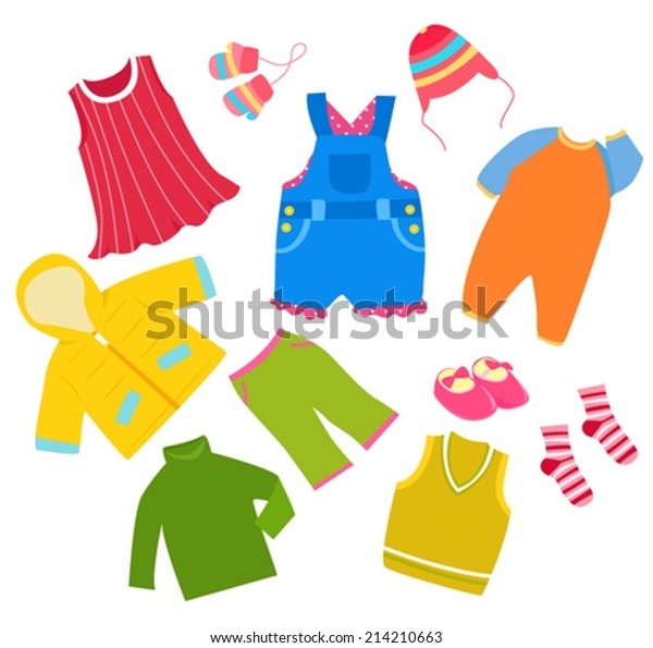 Kid Clothes Stock Vector (Royalty Free) 214210663