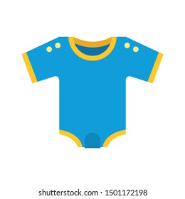 Kid clothes icon. Flat illustration of kid clothes vector icon for web design