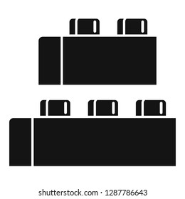 Kid constructor piece icon. Simple illustration of kid constructor piece vector icon for web design isolated on white background