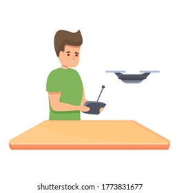 Kid control drone icon. Cartoon of kid control drone vector icon for web design isolated on white background