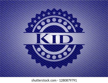 Kid with denim texture