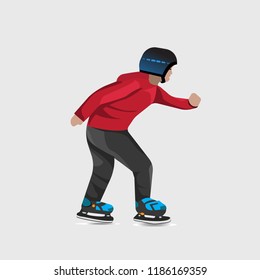 kid doing winter sport with transparent background