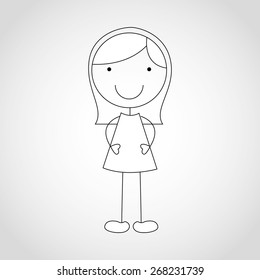 kid draw design, vector illustration eps10 graphic 