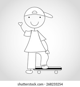kid draw design, vector illustration eps10 graphic 