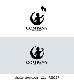 Plantilla de diseño de logotipo de sueño infantil