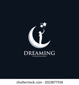 Kid Dream Logo design vector
