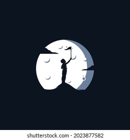 Vector de diseño de logotipo de sueño infantil
