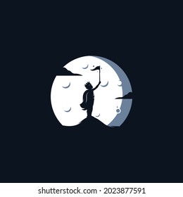 Vector de diseño de logotipo de sueño infantil