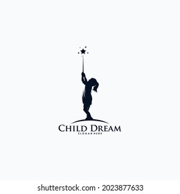 Kid Dream Logo design vector