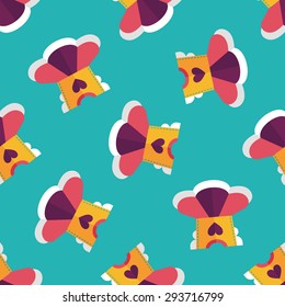 kid dress flat icon,eps10 seamless pattern background