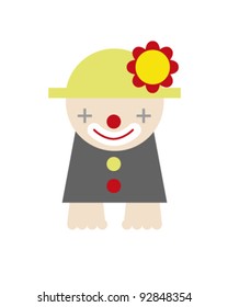 Kid dressing up as clown
