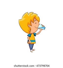 Kid drinking water