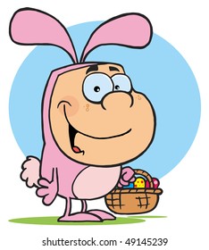Kid In The Easter Bunny Suit