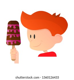 Kid eating ice cream
