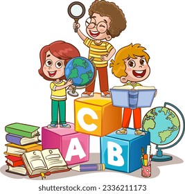 kid education vector illustration design